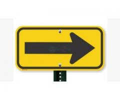 Aluminum Road Safety Traffic Arrow Sign With High Reflective Films