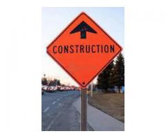 CONSTRUCTION ZONE Road Traffic Sign BY HIPHEN SOLUTIONS