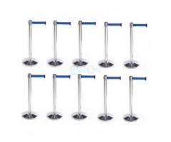 Stainless Flexible Retractable Belt Queue Barrier Stand with 2m