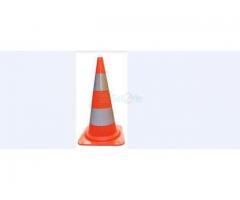28" Orange Safety Traffic PVC Cones with Two Reflective Collars - Set of 5 by hiphen